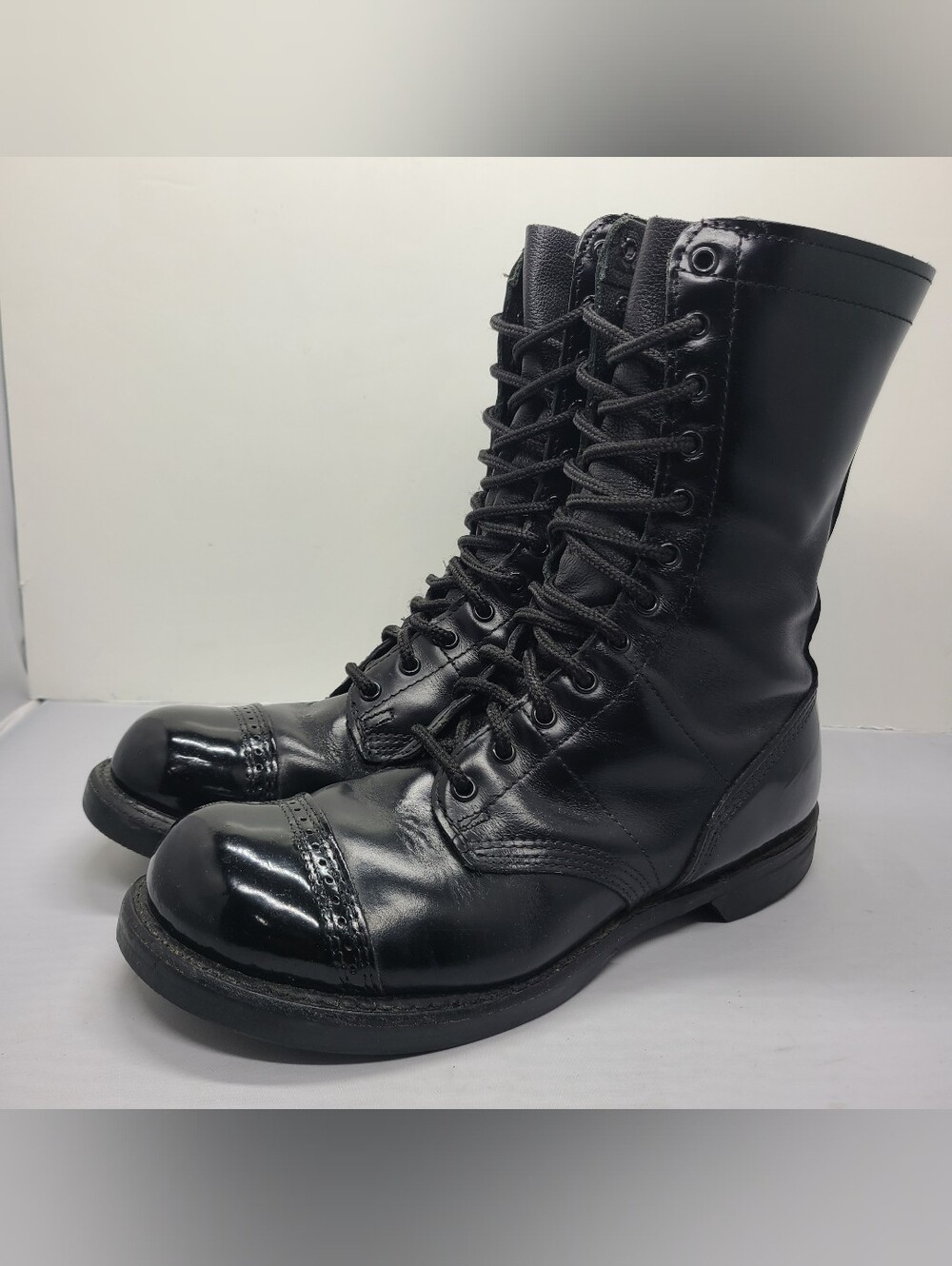 Corcoran 1500 Black Leather Jump Military Boots - Made In USA -Men size 9.5